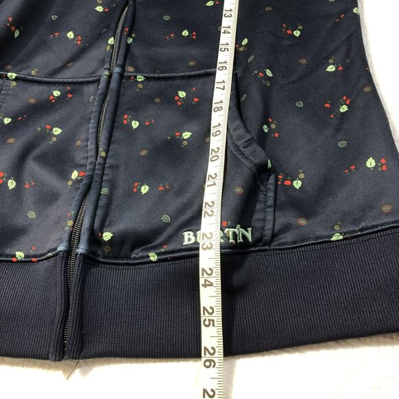 Burton Durables Goods Hoodie Zip-Up Cherry Print Size L Navy Blue - Picture 15 of 15